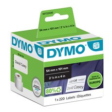 Dymo paprov ttky 101mm x 54mm, bl, pro pepravu, 220 ks, 99014, S0722430