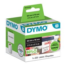 Dymo paprov ttky 70mm x 54mm, bl, na diskety, 320 ks, 99015, S0722440