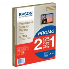 Epson Premium Glossy Photo Paper, C13S042169, foto papr, promo 1+1 typ leskl, bl, A4, 255 g/m2,