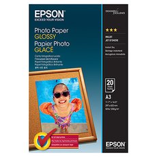 Epson Glossy Photo Paper, C13S042536, foto papr, leskl, bl, Stylus Color, Photo, Pro, A3, 200 g/
