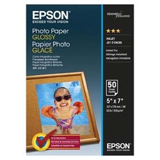 Epson Glossy Photo Paper, C13S042545, foto papr, leskl, bl, 13x18cm, 200 g/m2, 50 ks, inkoustov