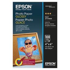 Epson Photo Paper, C13S042548, foto papr, leskl, bl, 10x15cm, 4x6&quot;, 200 g/m2, 100 ks, inkou