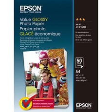 Epson Value Glossy Photo Paper, C13S400036, foto papr, leskl, bl, A4, 183 g/m2, 50 ks, inkoustov