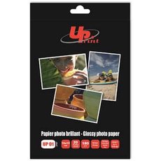 UPrint Glossy photopaper, foto papr, leskl, bl, 10x15cm, 4x6&quot;, 180 g/m2, 20 ks, inkoustov