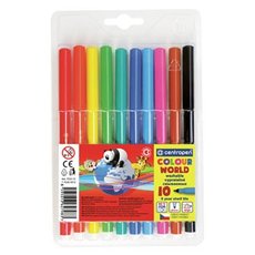 Centropen, sada popisova 7550, color, 10ks, 1mm, vlcov hrot odoln proti zatlaen