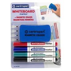 Centropen, sada whiteboard marker 8559, color, 4ks, 2.5mm, alkoholov bze. sousti baleni je magne