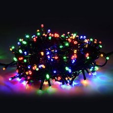 LED osvtlen, etz, 10m, 220-240 V (50-60Hz), 6W, multicolor, zelen kabel, 30000h, 100xLED, DOPRO