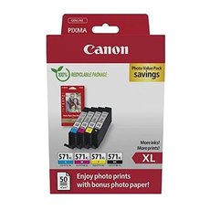 Canon originln ink CLI-571XL BK/C/M/Y PHOTO VALUE, 0332C006, CMYK