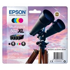 Epson originln ink C13T02W64010, 502XL, T02W640, CMYK, 3x6.4/9.2ml