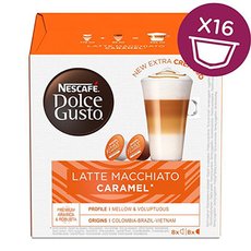 Kvov kapsle Nescaf Dolce Gusto latte macchiato, caramel, 3x16 kapsl, velkoobchodn balen karton