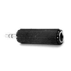 Audio redukce, Jack (3.5mm) samec - Jack (6.3mm) samice, stereo, ern, Logo