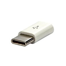 USB redukce, (2.0), USB C samec - microUSB samice, bl