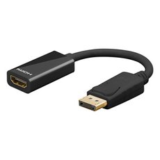 Video redukce, DisplayPort samec - HDMI samice, DP verze 1.2, ern, rozlien a 8K Ultra HD 4320p