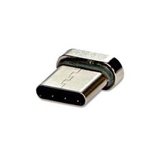 USB koncovka, USB C samec - magnetick pipojen, stbrn, pro pouit s magnetickm kabelem