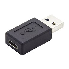 USB redukce, (3.0), USB A samec - USB C samice, ern, plastic bag plastov, 5 Gbps