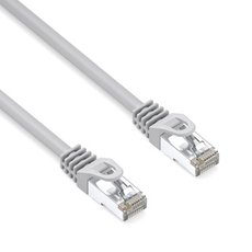 Sov LAN kabel S/FTP patchcord, Cat.6a, RJ45 samec - RJ45 samec, 5 m, dvojit stnn, LSOH, ed,