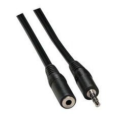 Prodluovac audio kabel Jack (3.5mm) samec - Jack (3.5mm) samice, 3m, ern, Logo