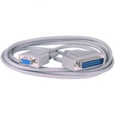 Datov kabel sriov/paraleln, DB25 samec - DB9 samice, 2 m, k modemu, ed, baleno v sku