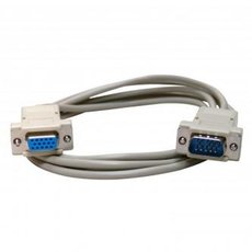 Prodlužovací video kabel VGA (D-sub) samec - VGA (D-sub) samice, 2m, šedý, Logo blistr, DOPRODEJ