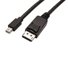 Video kabel mini DisplayPort samec - DisplayPort samec, 2m, ern