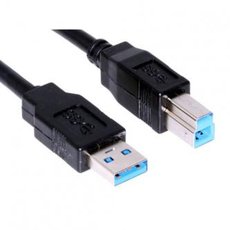 USB kabel (3.0), USB A samec - USB3.0 B samec, 1.8m, ern