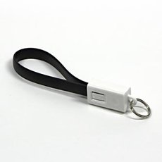 USB kabel (2.0), USB A samec - microUSB samec, 49160, 0.2m, ern, klenka, DOPRODEJ