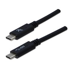 USB kabel (3.2 gen 1), USB C samec - USB C samec, 2m, 5 Gb/s, 5V/3A, ern, DOPRODEJ