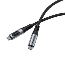 Verbatim USB kabel USB C samec - USB C samec, 100W, 1.2m, ern, box, 31848