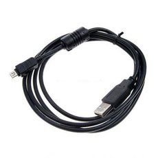 Logo USB kabel (2.0), USB A samec - 12-pin samec, 1.8m, ern, blistr, OLYMPUS, DOPRODEJ