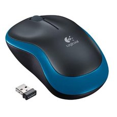 My bezdrtov, Logitech M185, modr, optick, 1000DPI