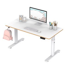 Dtsk pracovn stl, elektricky nastaviteln vka, 120X60 cm, 55-81 cm, PULSAR, bl, ULTRADESK