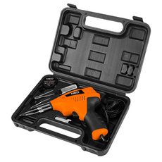 Pjec pistole s kufkem 200W, NEO TOOLS 19-152, nastaviteln teplota, ergonomick, plast, oranov