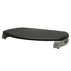 Podstavec pod monitor, prostor pro klvesnici, ern, devo-plast, 40 kg nosnost, ergo, pokozen ob