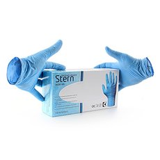 Jednorzov rukavice 7&quot;/S, modr, 100ks, nitril, Stern