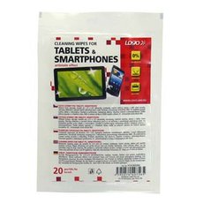 istic ubrousky, na tablet, smartphone, uzavrateln plastov sek, 20 ks, Logo