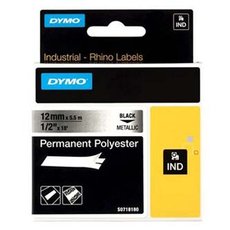 Dymo originln pska do tiskrny ttk, Dymo, 18486, ern tisk/metalick podklad, 5.5m, 12mm, RHI