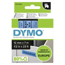 Dymo originln pska do tiskrny ttk, Dymo, 45016, S0720560, ern tisk/modr podklad, 7m, 12mm,