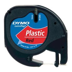 Dymo originln pska do tiskrny ttk, Dymo, 91203, S0721630, ern tisk/erven podklad, 4m, 12m