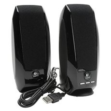 Logitech reproduktory S150, 2.0, 1,2W, ern, regulace hlasitosti, penosn, 90Hz-20kHz