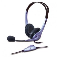 Genius HS-04S, sluchtka s mikrofonem, drtoverno-stbrn, 2x 3.5 mm jack