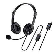 Genius HS-230U, sluchtka s mikrofonem, drtov, ern, USB