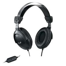 Genius HS-M505X, sluchtka s mikrofonem, drtov, ern, 3.5 mm jack