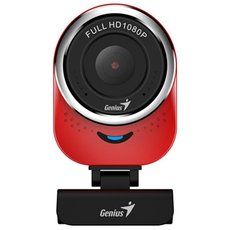 Genius Full HD Webkamera QCam 6000, 1920x1080, USB 2.0, erven, Windows 7 a vy, FULL HD, 30 FPS