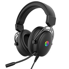 HP DHE-8005N, sluchtka s mikrofonem, drtov, ern, 2.0, podsvcen, 3.5 mm jack + USB