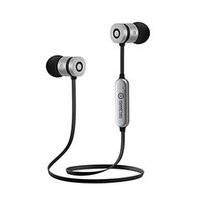 Powerton W2, bezdrtov bluetooth sluchtka, ovldn hlasitosti, erno-stbrn, sportovn, s magne