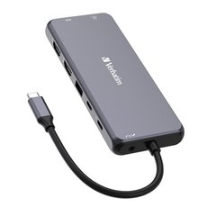 USB (3.2) hub 14-port, 32154, ed, dlka kabelu 15cm, Verbatim, 2x USB C, 5x USB A, 2x HDMI, teka