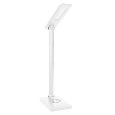 Virone kancelsk lampa Isiyo, hlink+ABS, bl, 3 druhy svcen, IP20 bezdrtov nabjeka