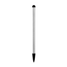 Dotykov pero 2v1 (stylus a pesn ukazovtko), kapacitn, kov, stbrn, pro iPad a tablet