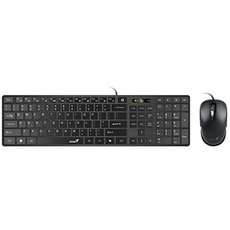 Genius SlimStar C126 COPILOT, sada klvesnice s optickou my, CZ/SK, drtov (USB), ern, nzkopro