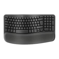Logitech WAVE KEYS, klvesnice, US, ergonomick, bezdrtov, ern